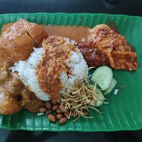 Nasi Lemak with tofu 10rm at Blue Boy Vegetarian Food Centre in Kuala Lumpur