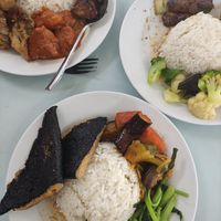 Buffet selection at Blue Boy Vegetarian Food Centre in Kuala Lumpur