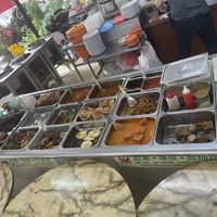 The buffet you can choose from  at Blue Boy Vegetarian Food Centre in Kuala Lumpur