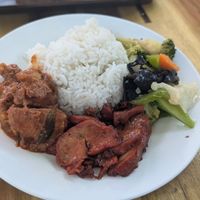 Rice and 3 at Blue Boy Vegetarian Food Centre in Kuala Lumpur