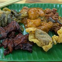 Random stuff from the buffet at Blue Boy Vegetarian Food Centre in Kuala Lumpur