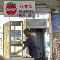 Char Kway Teow Stall at Blue Boy Vegetarian Food Centre in Kuala Lumpur