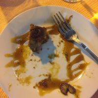 All that remains of the delicious vegan Banana-Coconut cake once my 1.5 year old daughter got to it... at Didi Cafe in Albufeira