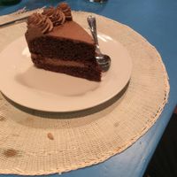 Vegan chocolate gateaux. Perfection on a plate at Didi Cafe in Albufeira