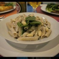 Pasta with almonds at Didi Cafe in Albufeira