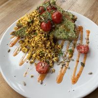 Avocado 🥑 and tofu scramble   at The Green HeART Cafe  in Newquay