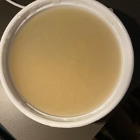 Miso soup at Zhu's Vegan Kitchen in Arlington