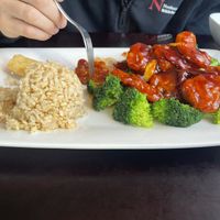 General Tso’s soy protein  at Zhu's Vegan Kitchen in Arlington