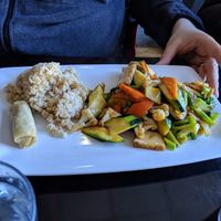 Vegetable delight lunch special at Zhu's Vegan Kitchen in Arlington