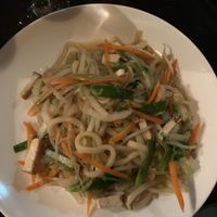 Stir Fried Udon at Zhu's Vegan Kitchen in Arlington
