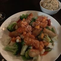 Sweet and Sour Soy Protein  at Zhu's Vegan Kitchen in Arlington