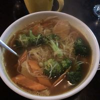 Curry noodles ♥️ at Zhu's Vegan Kitchen in Arlington