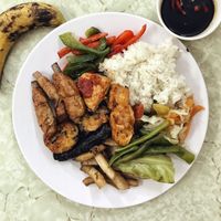 Another buffet plate - love the “chicken” drumsticks with lemongrass as the bone at Tu Hao in Hanoi