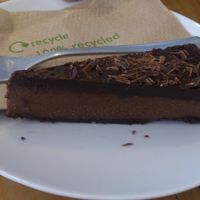 Vegan Chocolate Cake at Schondorf Bio Cafe in Bratislava