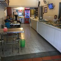 Inside seating at Vegetarian 1000 in Phnom Penh