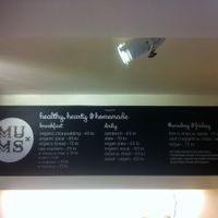 Menu card at Mums Deli in Copenhagen