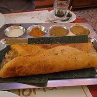 Masala dosa at Veg World India in Barcelona