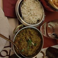 Tandoori Baingan Bartha - curry de berenjena at Veg World India in Barcelona