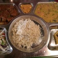Thali at Veg World India in Barcelona