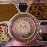 Thali at Veg World India in Barcelona