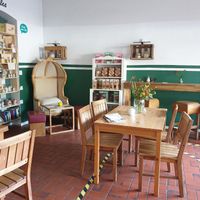 Cute café is attached at Jute Backerei in Berlin