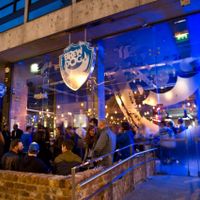 Night exterior at BrewDog in Manchester