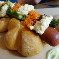 Tofu dog at BrewDog in Manchester