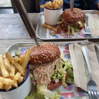 2 plantbased burgers 😋  at BrewDog in Manchester