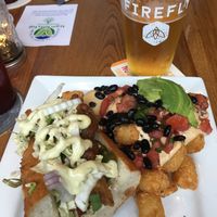 Vegan “Oyster” Po Boy and Vegan Tater Totchos at Firefly in Charlottesville