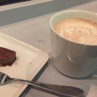 hot chocolate and cake at Open New Doors in Gothenburg