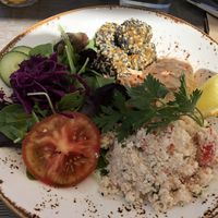 Raw falafel  at Open New Doors in Gothenburg