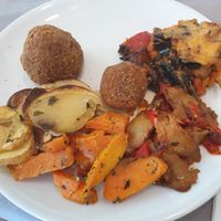 Vegan buffet at 100% Bio in Rome