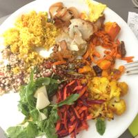 this plate cost 9 euro. not bad for all these options, and all organic.  at 100% Bio in Rome