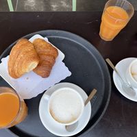 Cappuccino cornetto   at 100% Bio in Rome