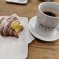 Croissant filled with citrus cream at 100% Bio in Rome
