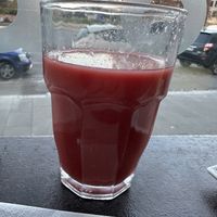 Centrifugato made of beet, ginger, orange, and other fruits  at 100% Bio in Rome