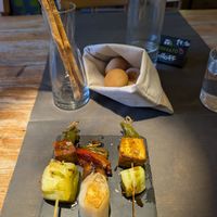 Tofu skewers at 100% Bio in Rome