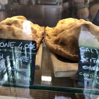 Calzones - both flavors are good at 100% Bio in Rome