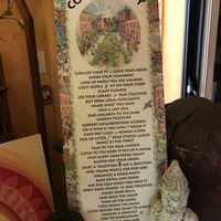 wonderful sign near the front  at Life Alive Organic Cafe in Lowell