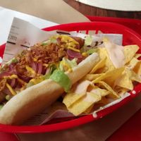 Hot dog with avocado at Las Vegans in Paris