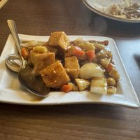 Tofu and cashews   at Peaches Restaurant in Newcastle-under-lyme