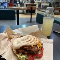 Beyond Burger at Green 13!  Great casual vegan spot in the market.   at Green 13 - Besarabsky Market in Kyiv