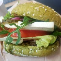 Green 13 burger only 53UAH at Green 13 - Besarabsky Market in Kyiv