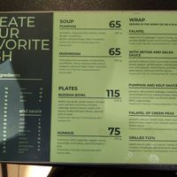 Menu at Green 13 - Besarabsky Market in Kyiv