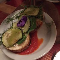 Vegetable stacks  at Rootcandi in Brighton