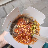 Napoletana with olives, mushroom and chilli at Dal Moro's Fresh Pasta To Go in Venice