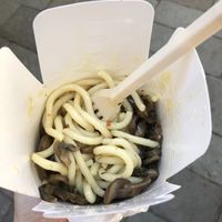 Aglio, olio with extra mushrooms   at Dal Moro's Fresh Pasta To Go in Venice