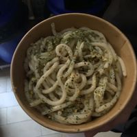 The garlic based one  at Dal Moro's Fresh Pasta To Go in Venice