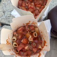 Tomato and basil with extra garlic   at Dal Moro's Fresh Pasta To Go in Venice