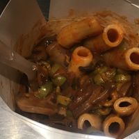 Rigatoni with Neapolitan sauce, olives and mushrooms  at Dal Moro's Fresh Pasta To Go in Venice